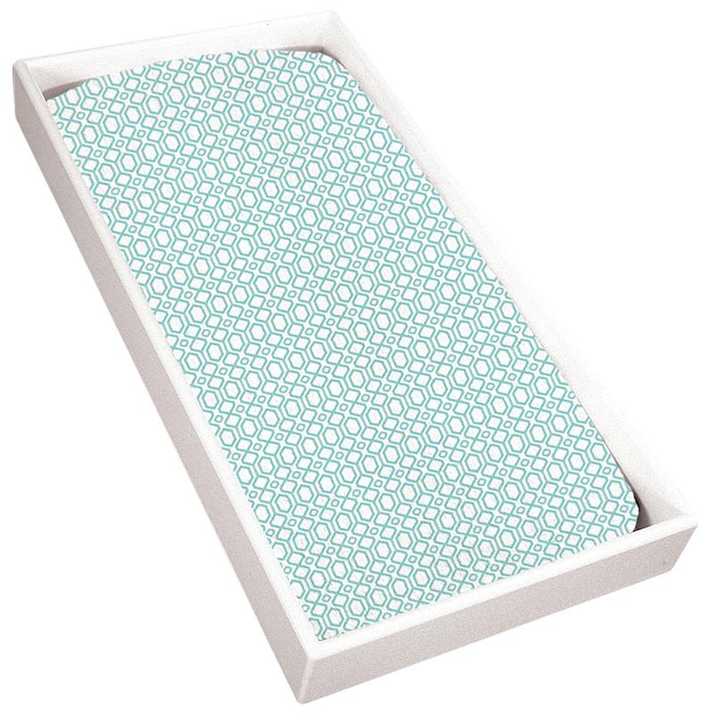 22"x36" Terry Change Pad Sheet | Turquoise Octagon