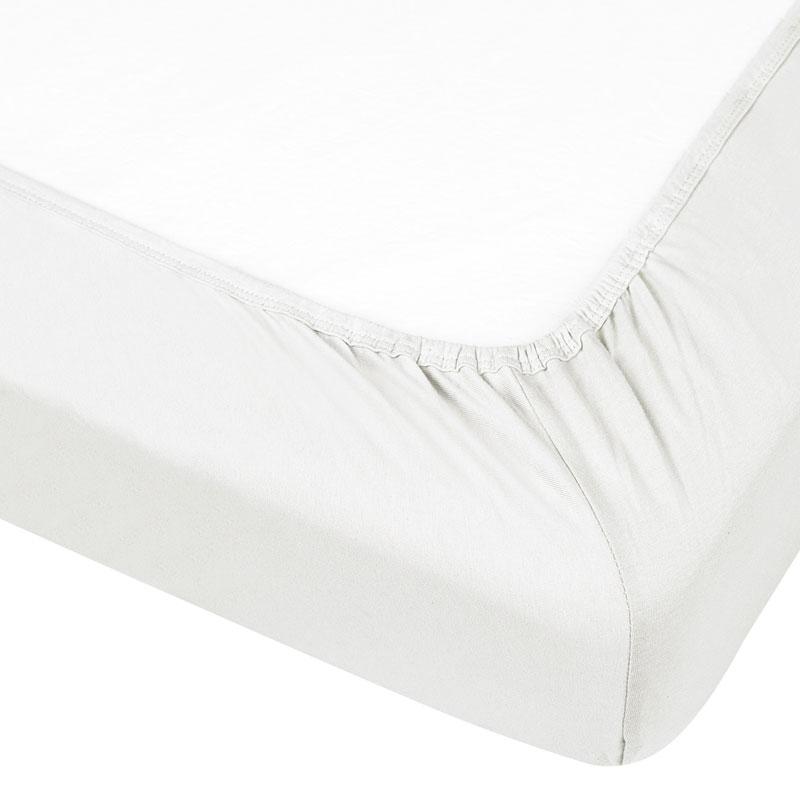 Organic Jersey Mini Crib Sheet | White