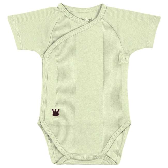 Mocha Everyday Layette | SS Wrap Bodysuit