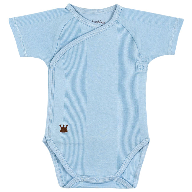 Mocha Everyday Layette | SS Wrap Bodysuit