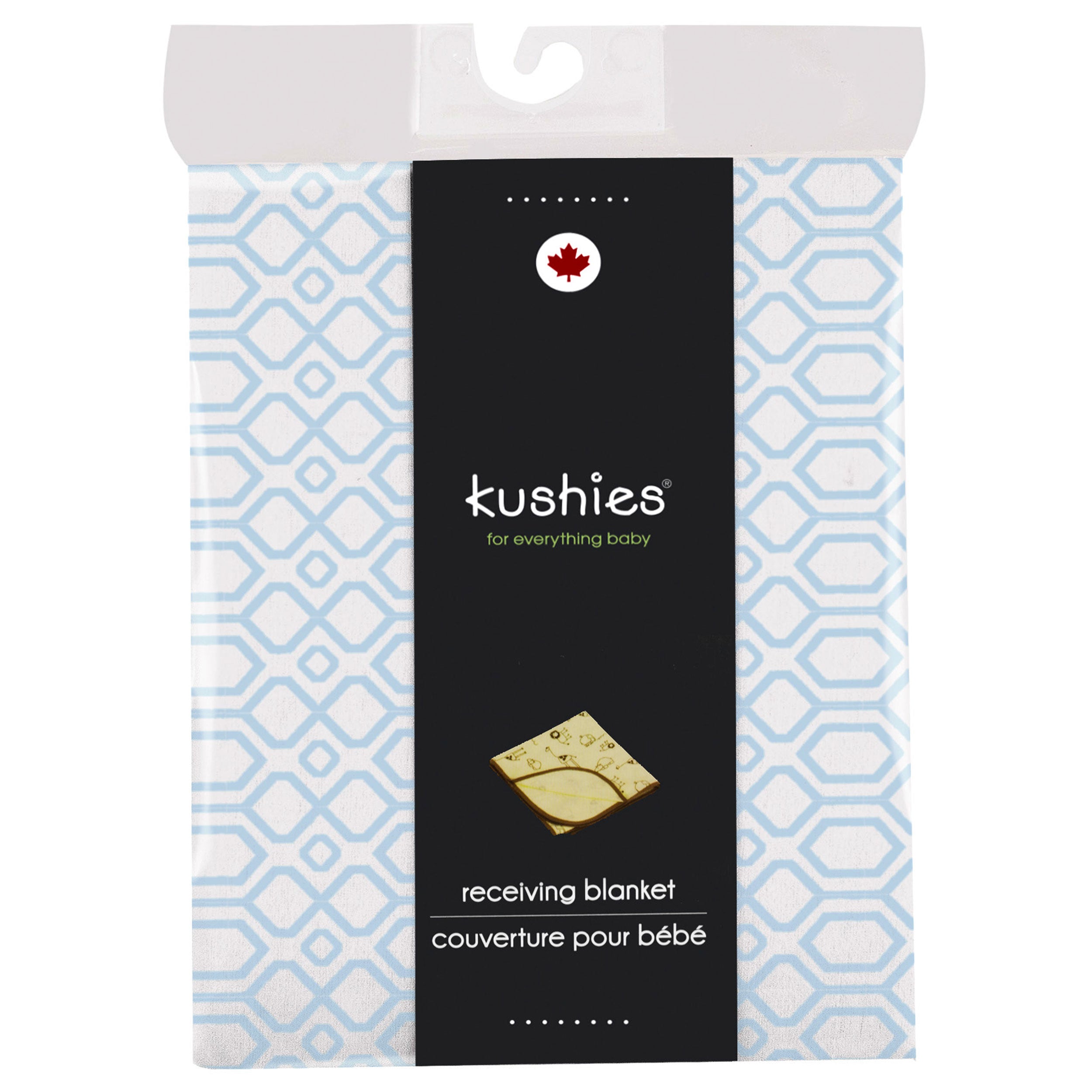 Kushies Flannel Receiving Blanket - 30x30 Inch Square For Swaddling, Solid Grey