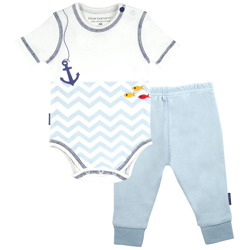 Tiny Sailor | SS Bodysuit &amp; Play Pant Set