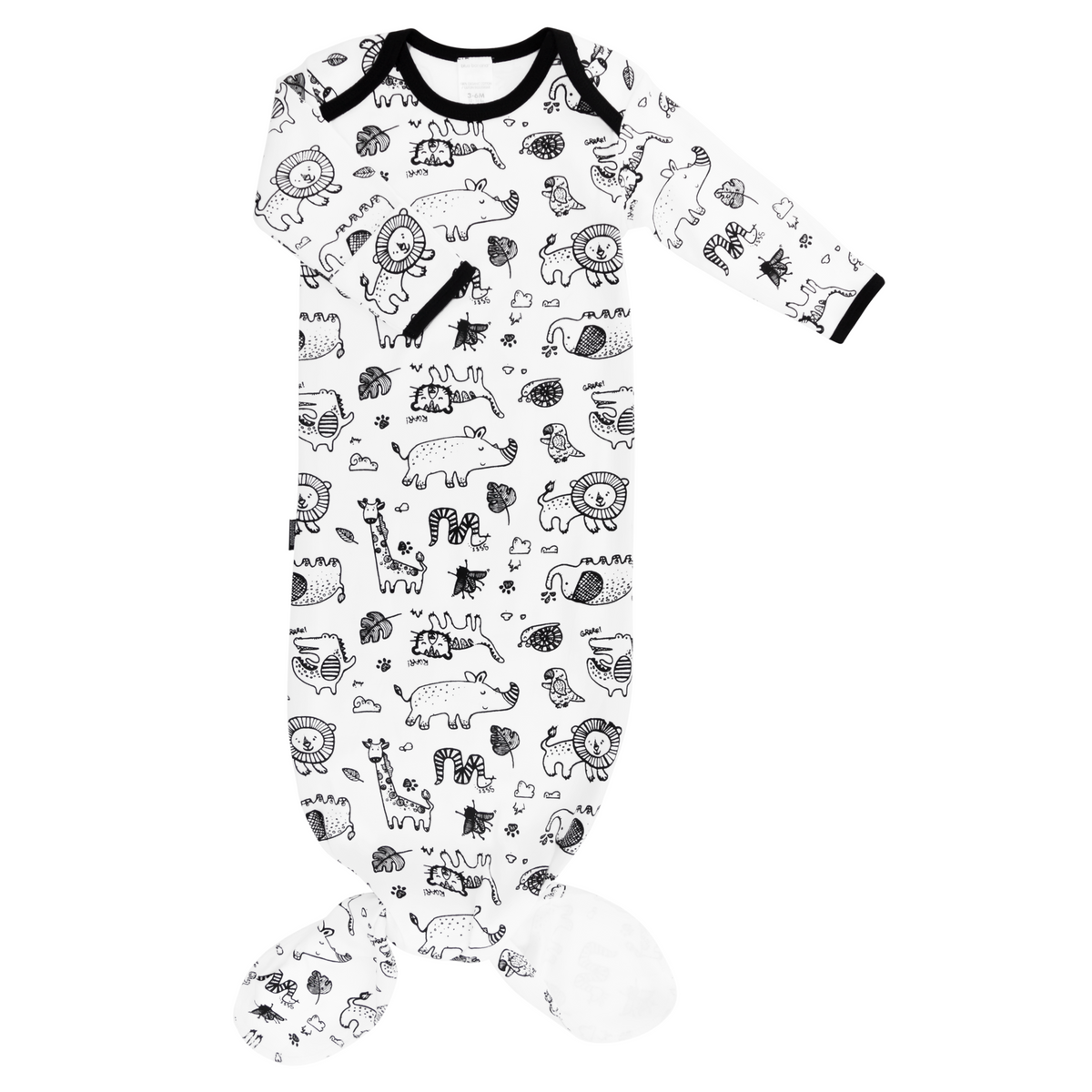 Black N White | Knotted Sleep Gown