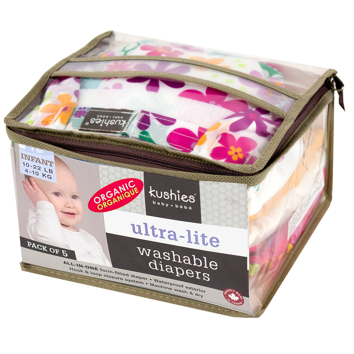 Ultra-Lite Infant Diaper 5 Pack | Organic