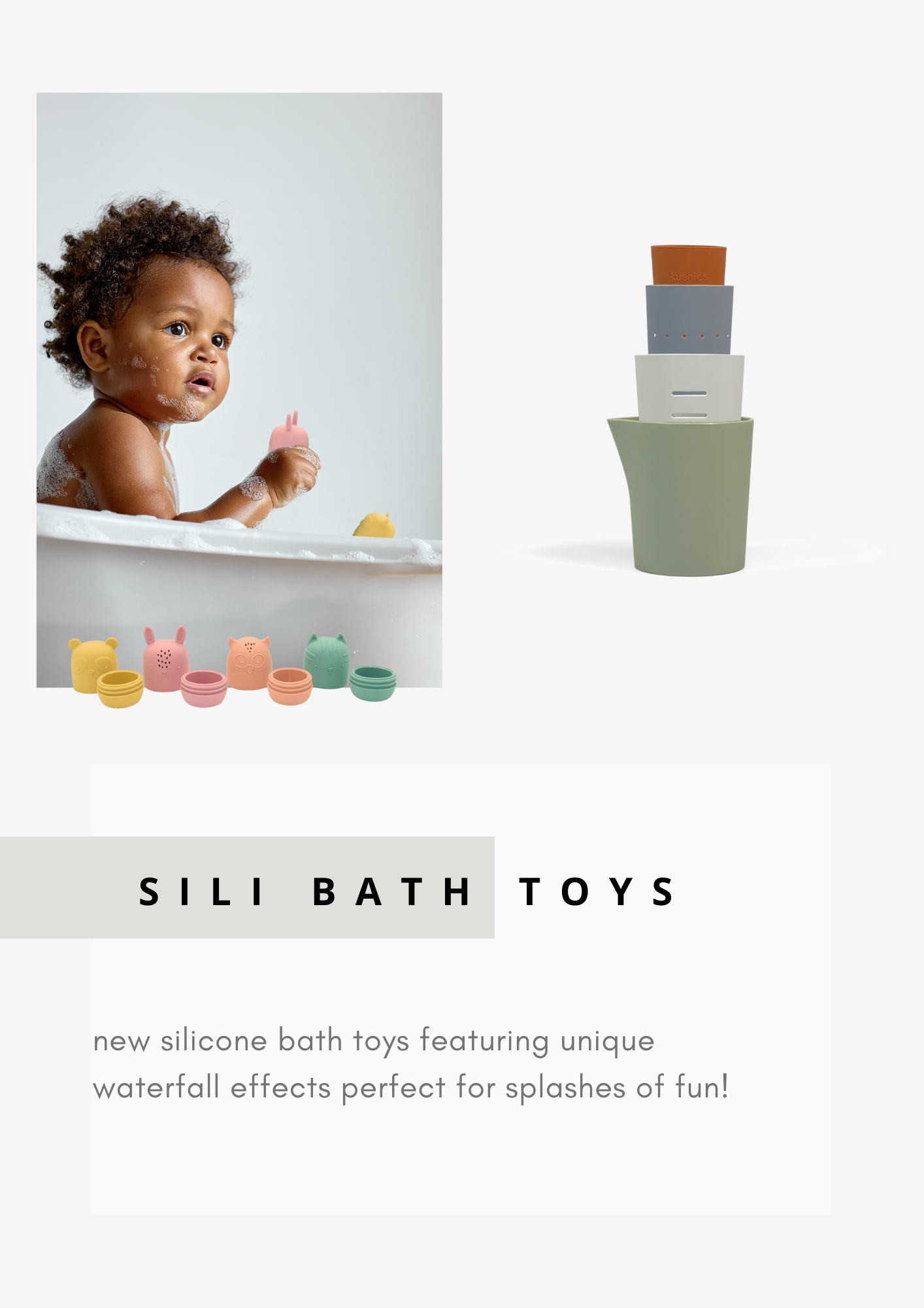 new silicone bath toys featuring unique waterfall effects perfect for splashes of fun!