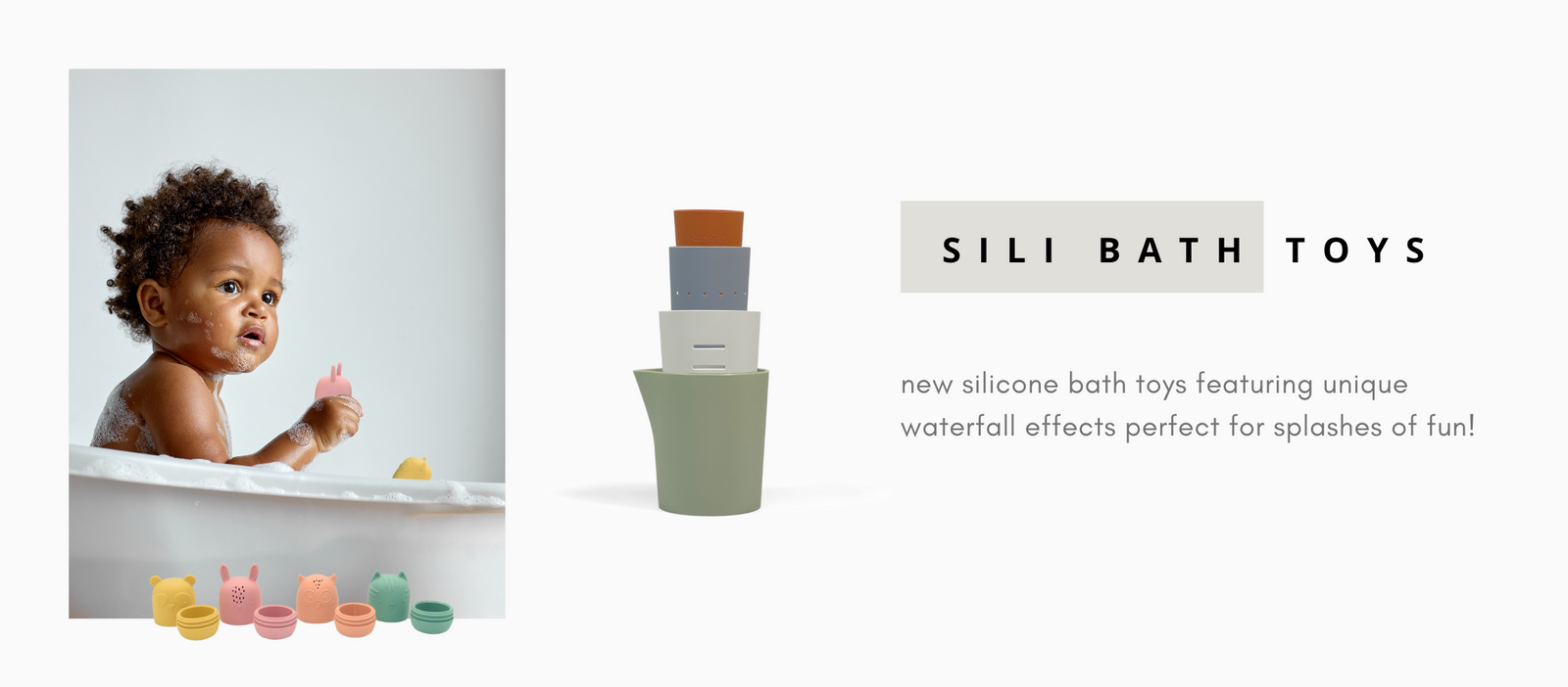 new silicone bath toys featuring unique waterfall effects perfect for splashes of fun!