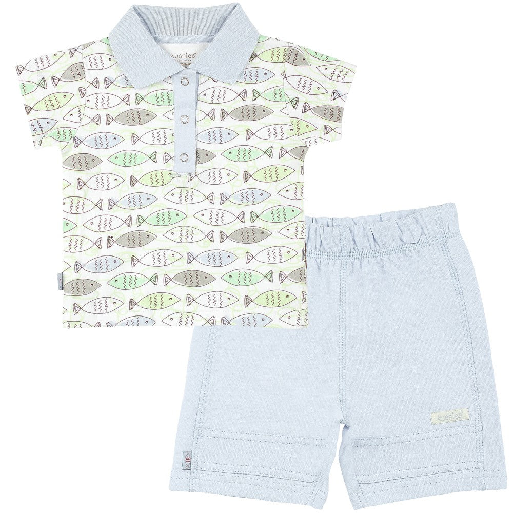 Gone Fishing | SS Polo Top &amp; Short Set