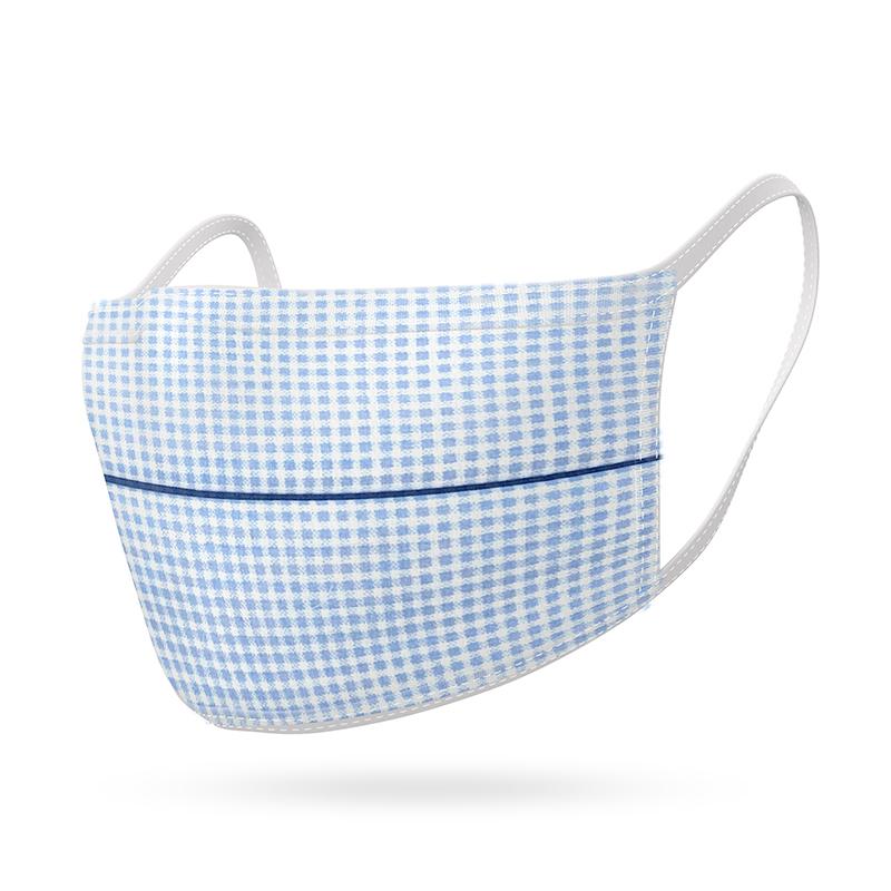 Adult Mask Blue Gingham