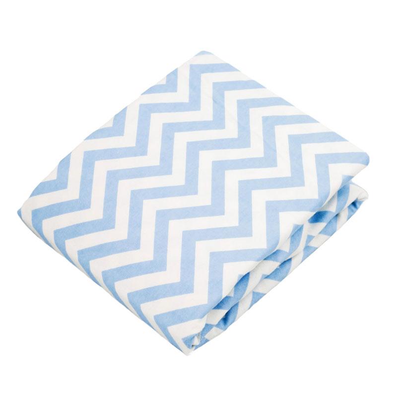 Flannel Toddler Bedding Set Blue Chevron Kushies Kushies Baby