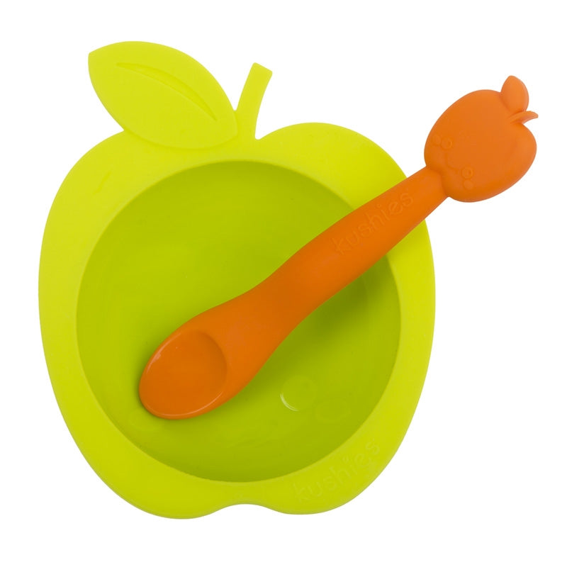 Silibowl &amp; Spoon Set | Apple
