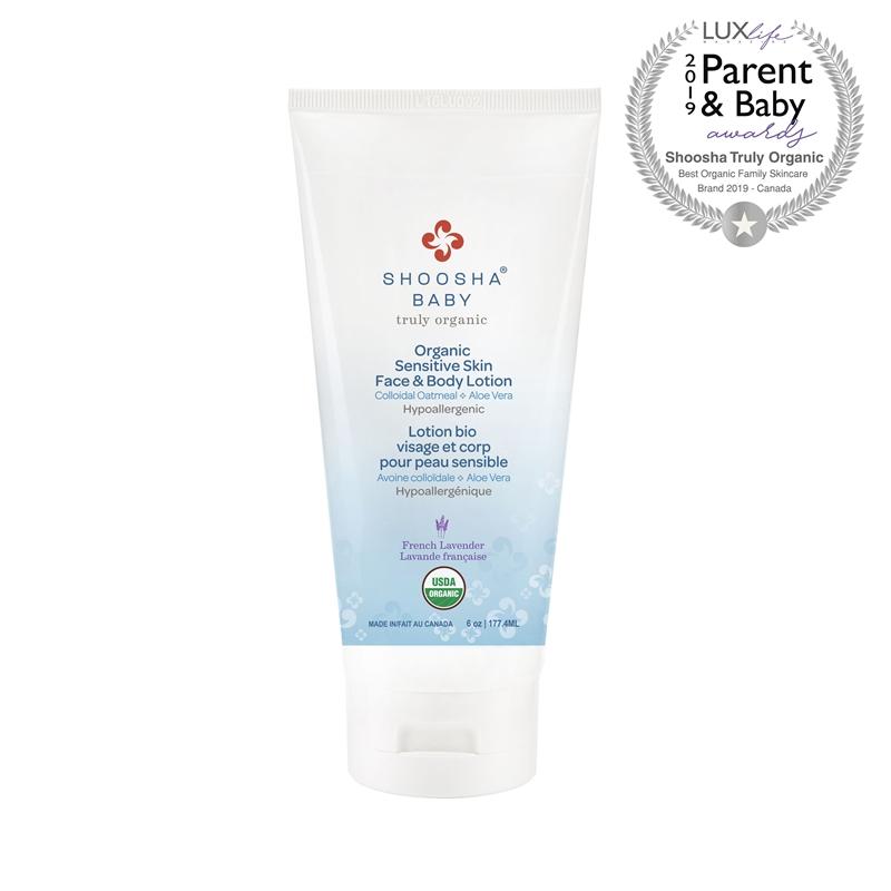 Shoosha Sensitive Skin Organic Face & Body Lotion - Lavender Vanilla