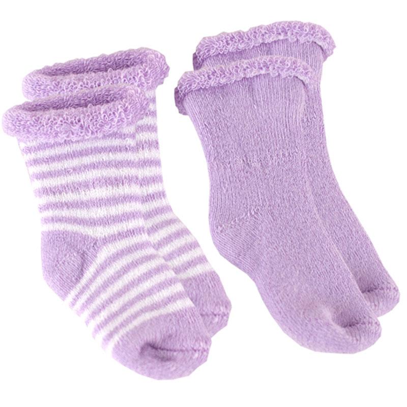 Lilac socks for newborns