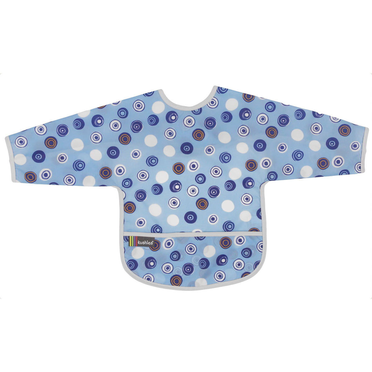 Blue Crazy Circles | Cleanbib with Sleeves