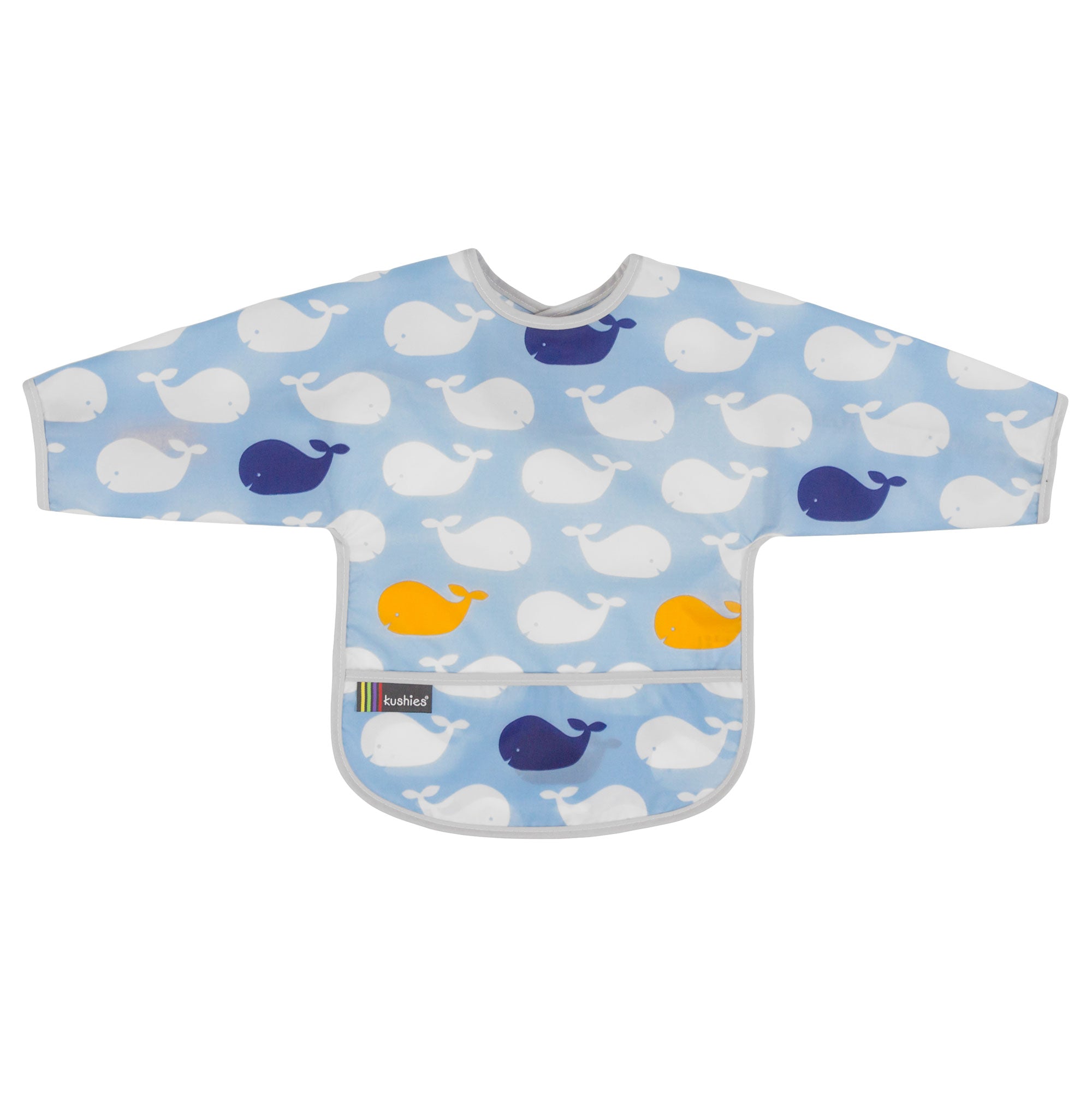Blue Whales | Cleanbib with Sleeves